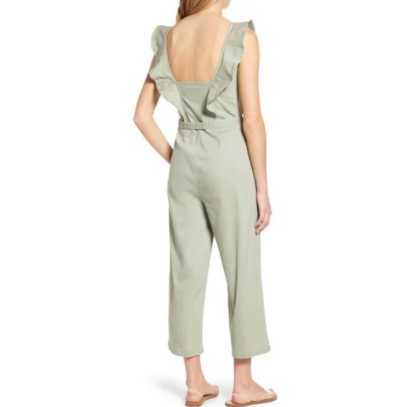 Tinsel Ruffle Belted Jumpsuit - Picture 3 of 4